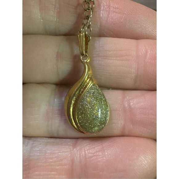 Sparkly Gold Tone Necklace, 18”, NEW - Picture 1 of 7